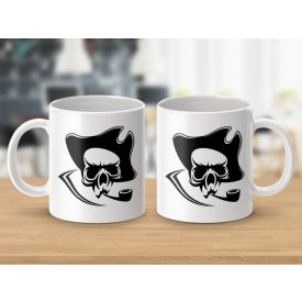 Kalóz koponya pipával bögre