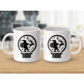 Mikulás a kéményen bögre