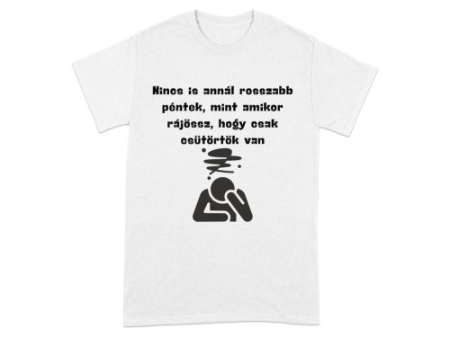 Csütörtök-péntek humoros szublimációs póló