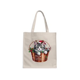Macskás karácsonyi szublimációs vászontáska